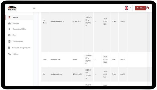 Huj Hus booking