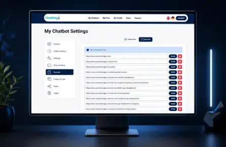 AI chatbot configuration dashboard