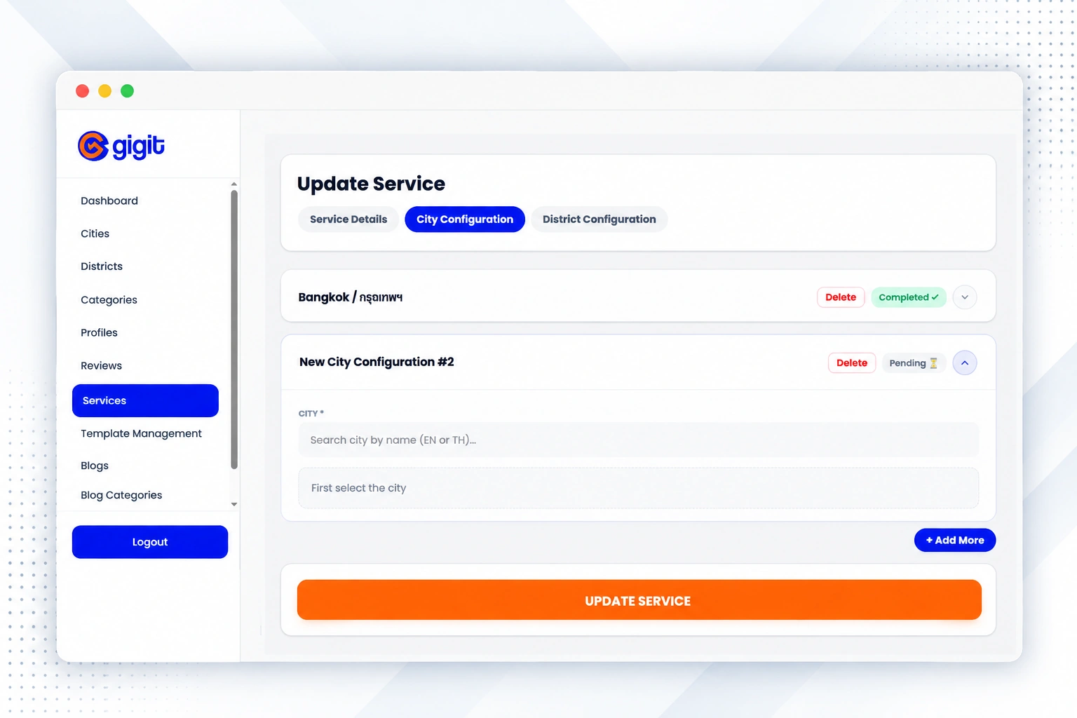 Blog content management and performance optimization dashboard
