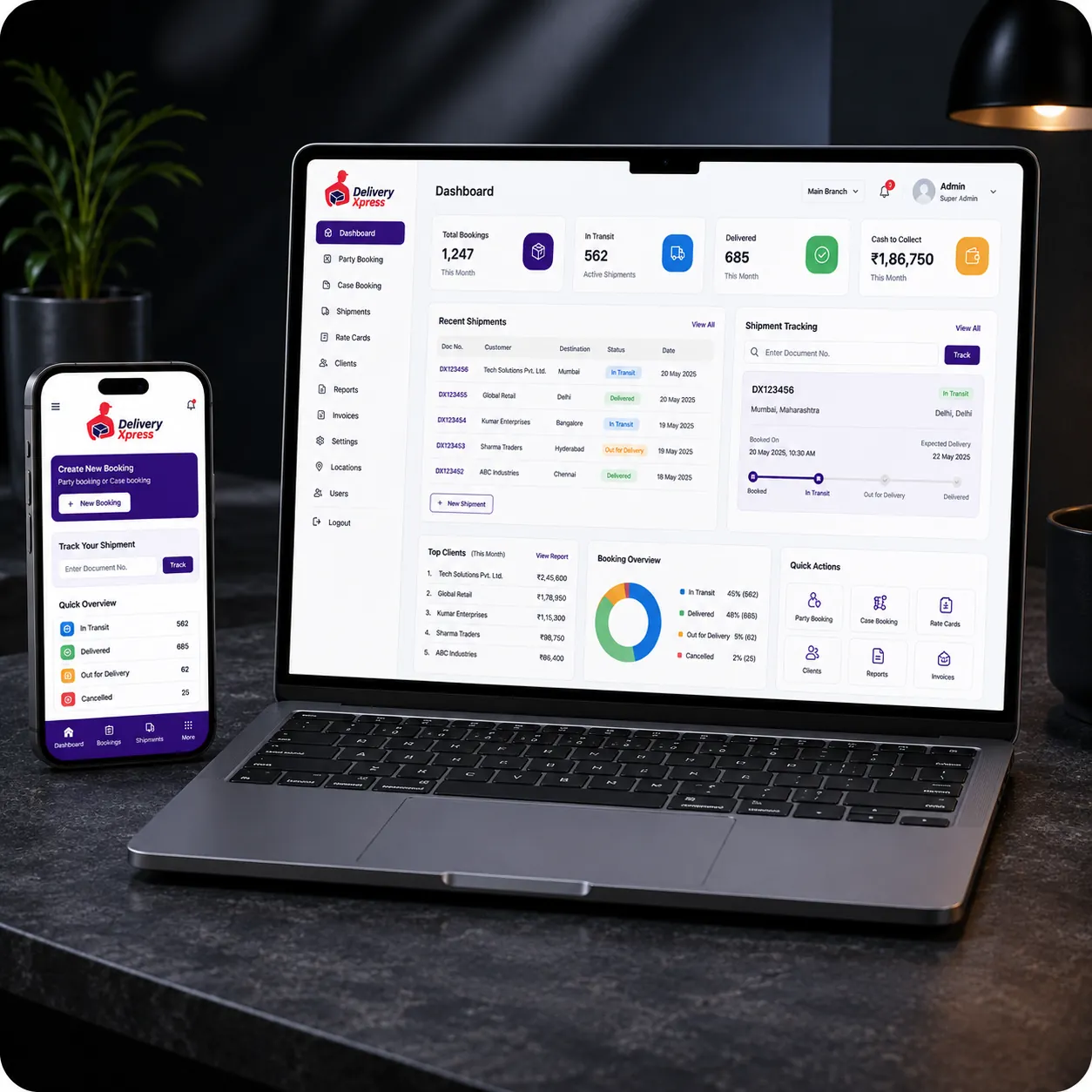 Transportation and logistics app development services for fleet management, courier delivery, and shipment tracking