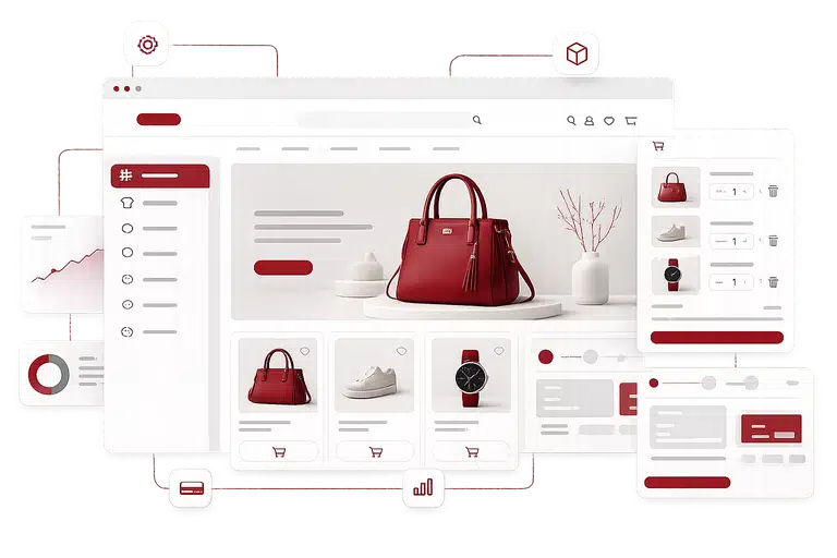 Custom E-Commerce Development – Tailored e-commerce solutions with custom functionality, integrations and workflows