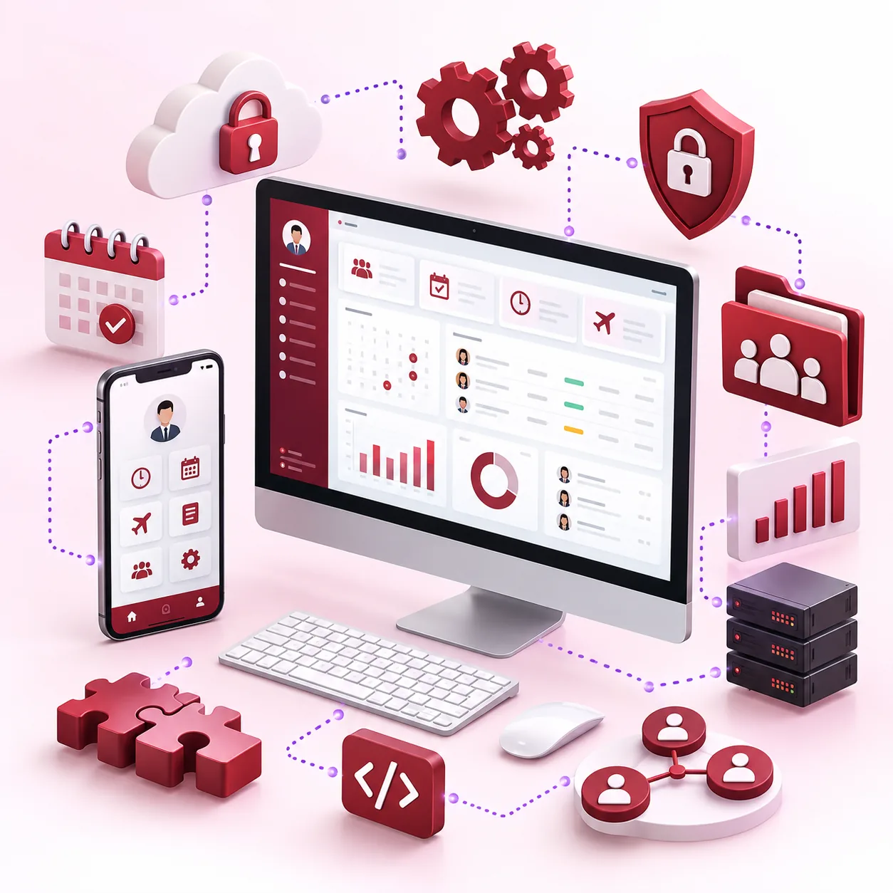 Custom Workforce Management Software Development – Tailored systems for HR, timesheets, attendance, leave, scheduling and payroll