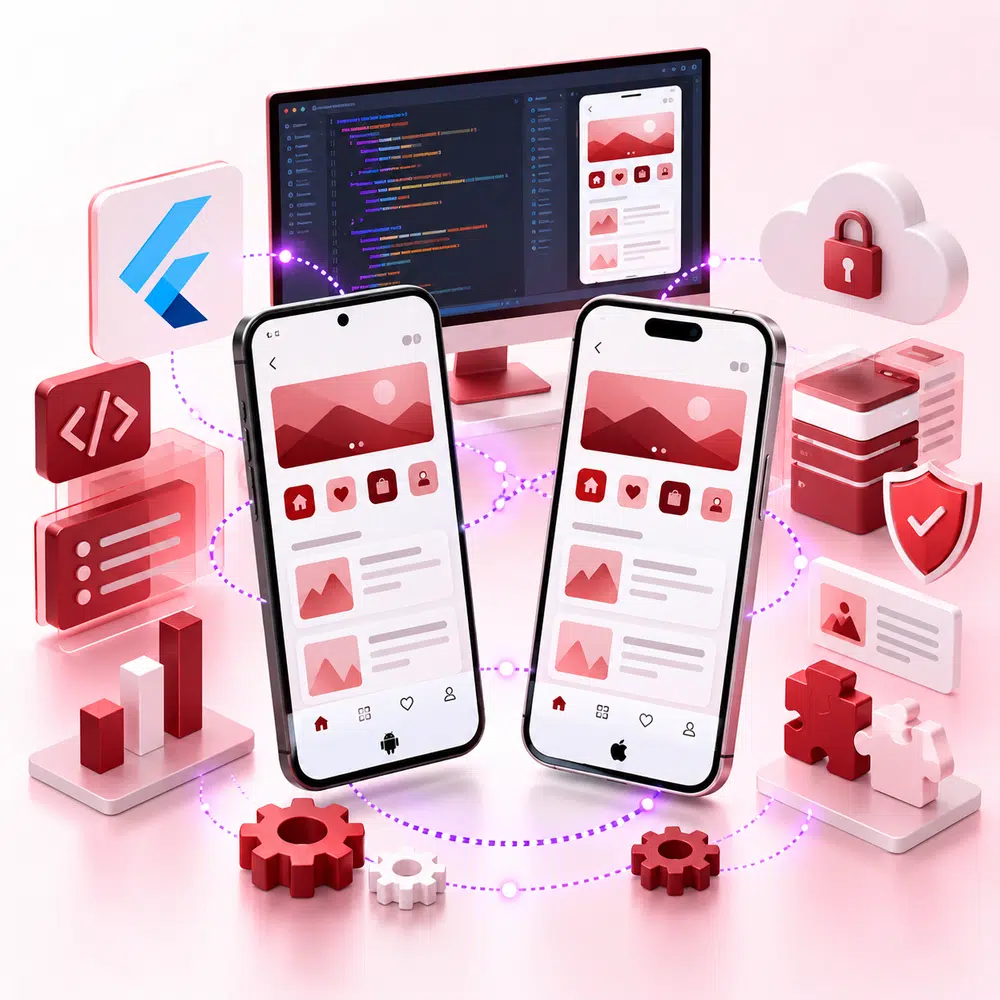 Flutter development for Android and iOS mobile apps