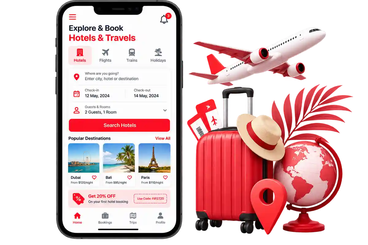 Hotel & Travel Booking Apps – Search, compare, book and manage hotels, flights and travel reservations