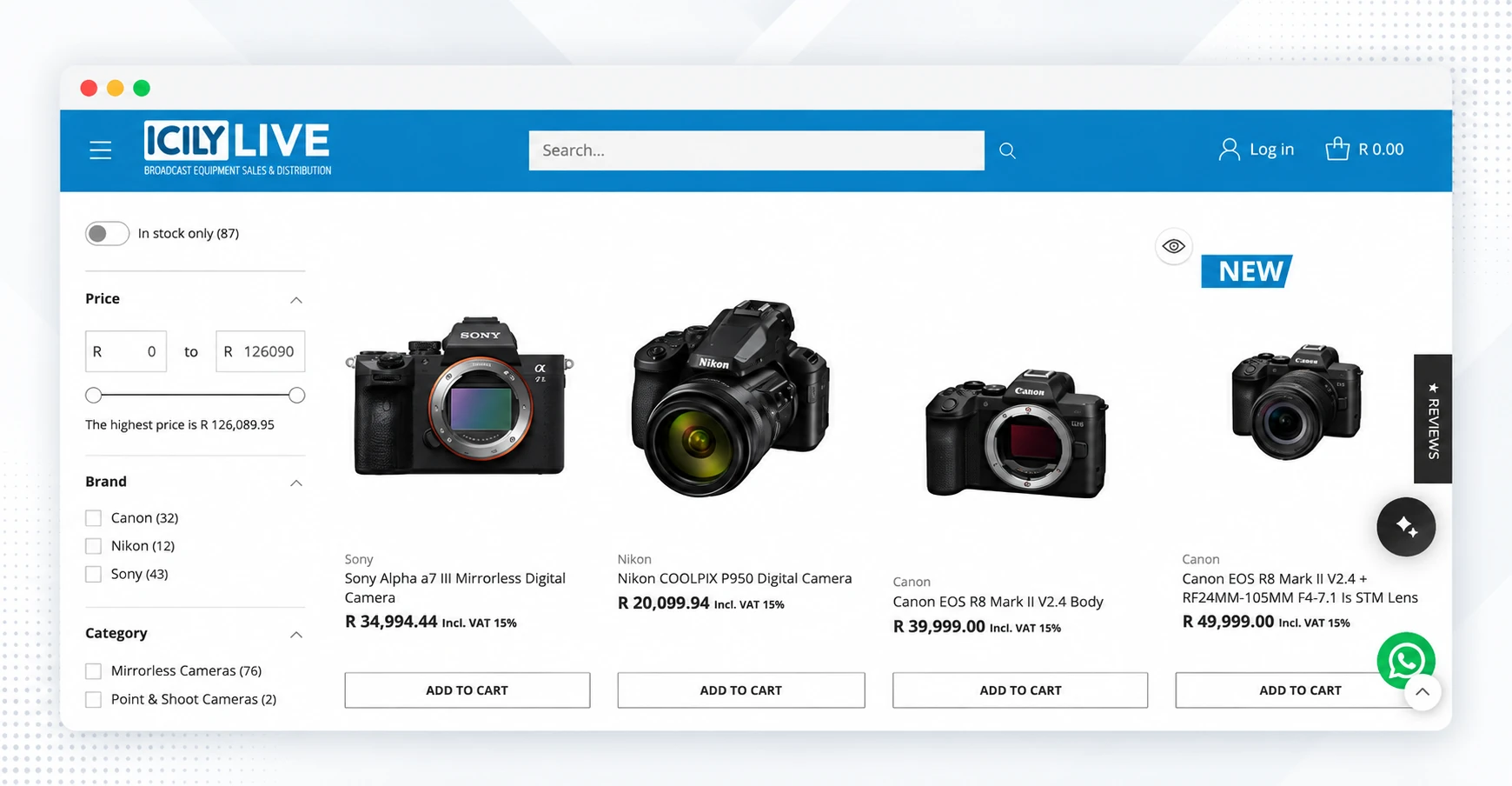 Icily Live camera listing