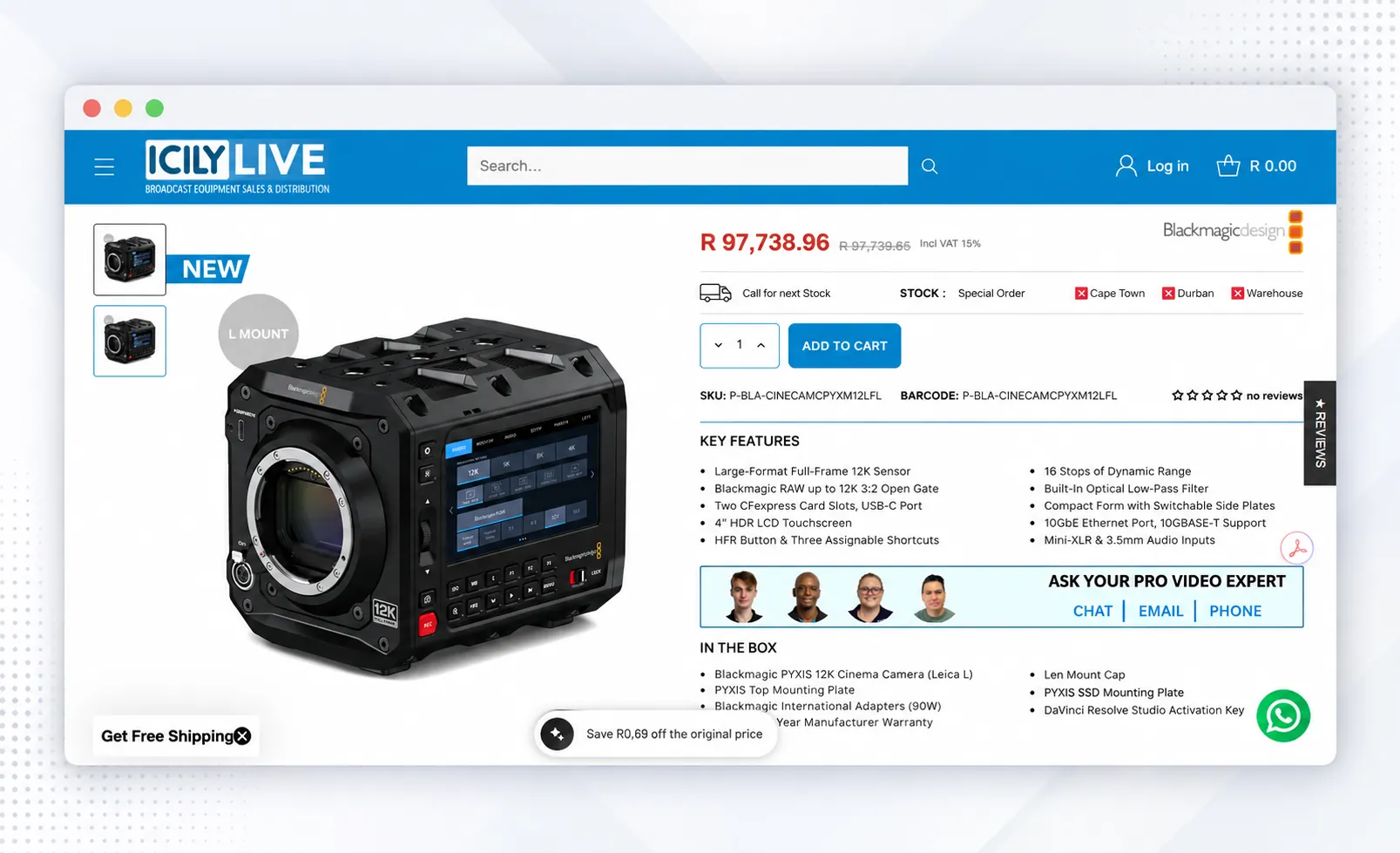 Icily Live product page