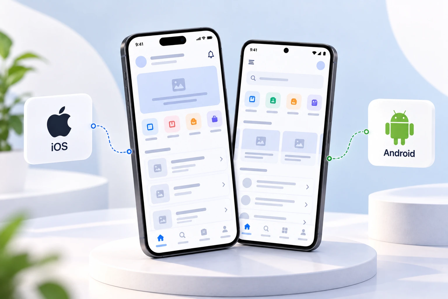 Native Mobile App Development – Build powerful iOS and Android apps with platform-level capabilities, UI/UX and full product development