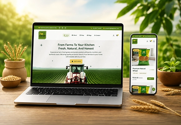 Scalable ECommerce Solution For Organic Grain Products – D-T Agrimart online store for fresh organic grains with product, order and delivery management