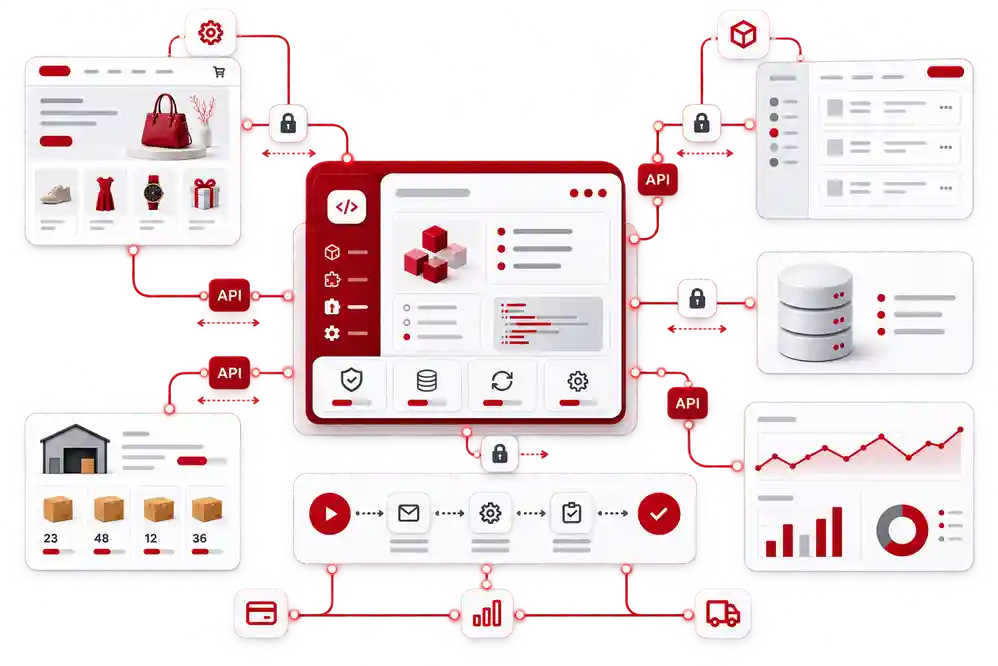 Shopify Custom App Development – Custom Shopify applications for workflow automation, system integrations and advanced functionality