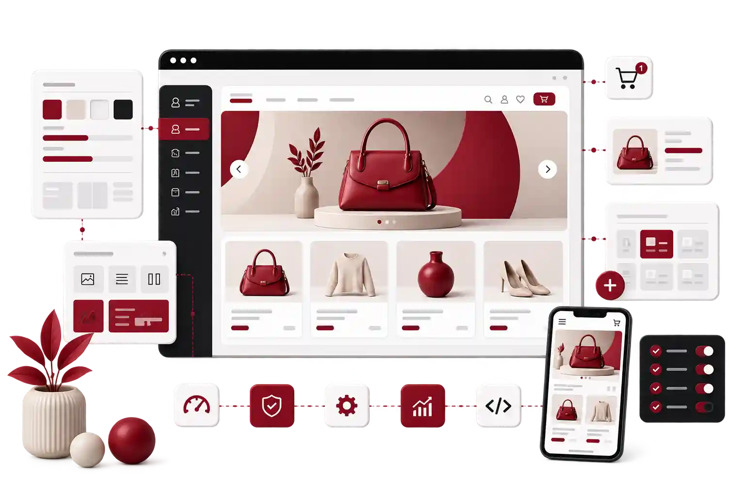 Shopify Development & Customization – Customize and extend Shopify stores with tailored features, integrations and user experiences