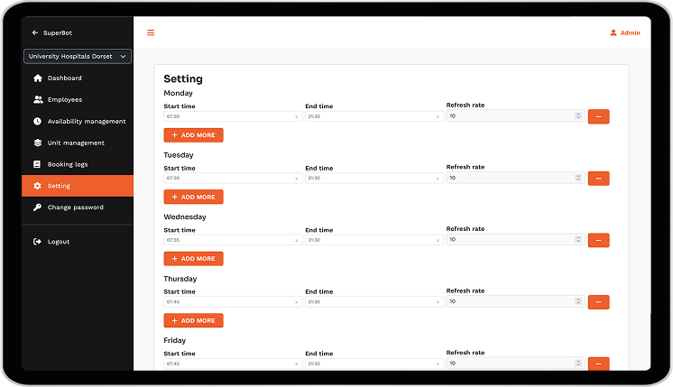 Shift Wizard setting