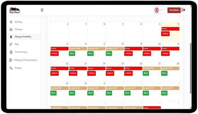 manage availibility banner