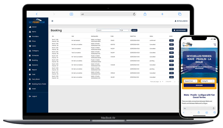 Seyferry - Online Ticket Booking Platform