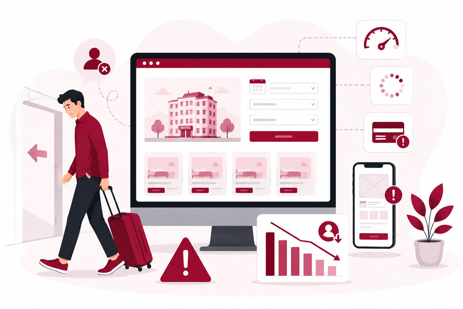 Why your booking website is losing customers before they book