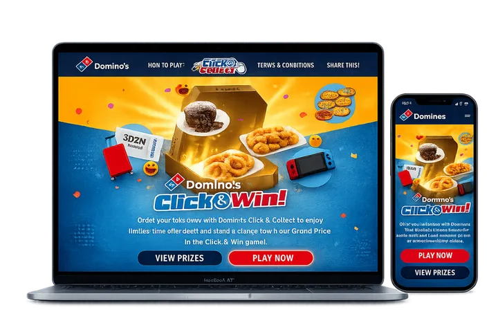 Interactive Promotional Landing Page for Domino's Singapore