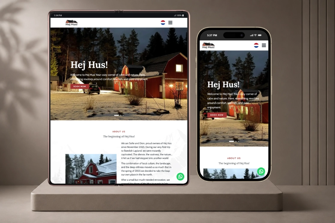Hej Hush Booking Website Development